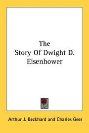 Front cover of The story of Dwight D. Eisenhower by Arthur J. Beckhard
