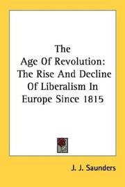 Front cover of The age of revolution by J. J. Saunders