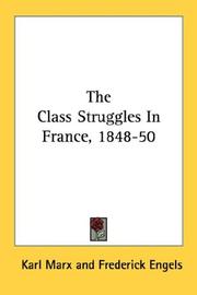 Front cover of The class struggles in France (1848-50) by Karl Marx