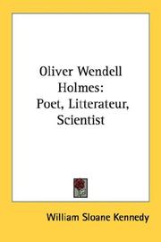 Cover of Oliver Wendell Holmes by Kennedy, William Sloane