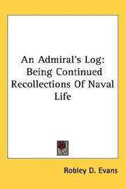 Cover of An admiral's log by Robley D. Evans