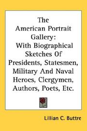 Front cover of The American portrait gallery by Lillian C. Buttre