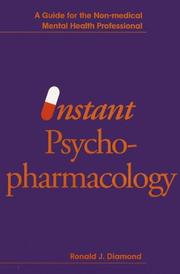 Front cover of Instant psychopharmacology by Ronald J. Diamond