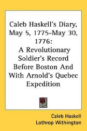 Cover of Caleb Haskell's diary, May 5, 1775-May 30, 1776 by Caleb Haskell