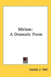 Cover of Miriam by Louisa J. Hall