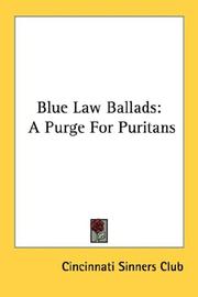 Front cover of Blue law ballads by Sinners Club, Cincinnati.