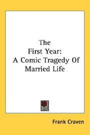 Cover of The first year by Frank Craven