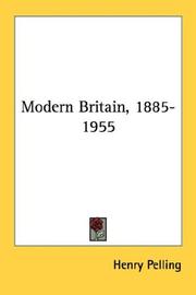 Front cover of Modern Britain, 1885-1955 by Henry Pelling