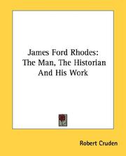 Cover of James Ford Rhodes by Robert Cruden