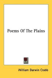 Cover of Poems of the plains by William Darwin Crabb