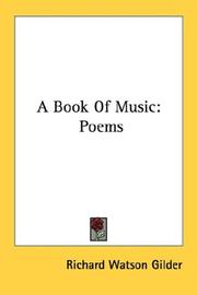 Cover of A book of music by Richard Watson Gilder