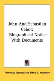 Front cover of John and Sebastian Cabot by Francesco Tarducci
