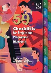Cover of 59 checklists for project and programme managers by Rudy Kor