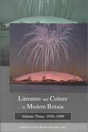 Front cover of Literature and Culture in Modern Britain : Volume Three by Clive Bloom