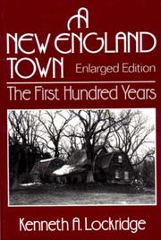 Front cover of A New England town by Kenneth A. Lockridge