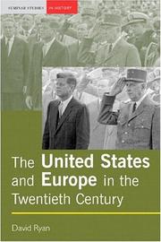 Cover of UNITED STATES AND EUROPE IN THE TWENTIETH CENTURY by DAVID RYAN