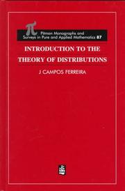 Front cover of Introduction To The Theory of Distributions by J Campos Ferreira