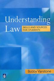 Cover of Understanding law by Bobby Vanstone