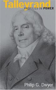 Cover of Talleyrand by Philip G. Dwyer