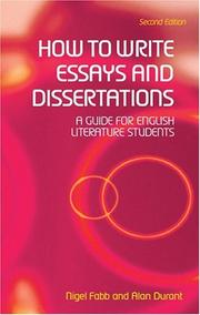 Cover of How to write essays and dissertations by Nigel Fabb