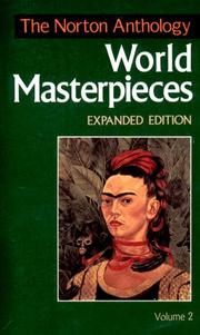 Front cover of The Norton Anthology of World Masterpieces by Maynard MacK