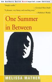 Cover of One summer in between by Melissa Mather
