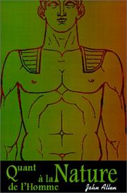 Front cover of Quant a la Nature de L'Homme by John Allen