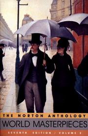 Cover of The Norton anthology of world masterpieces by Sarah N. Lawall