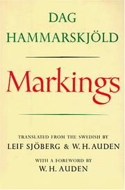 Cover of Markings by Dag Hammarskjöld