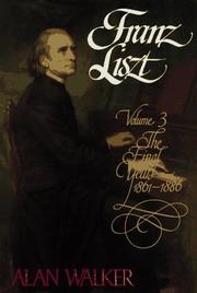 Cover of Franz Liszt by Walker, Alan