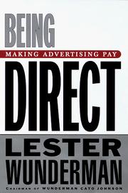 Cover of Being direct by Lester Wunderman