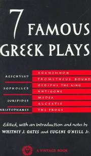 Front cover of Seven Famous Greek Plays by Whitney Jennings Oates