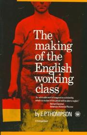 Front cover of The making of the English working class by E. P. Thompson