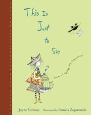 Cover of This is just to say by Joyce Sidman