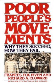 Cover of Poor people's movements by Frances Fox Piven