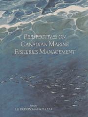 Front cover of Perspectives on Canadian Marine Fisheries Management (Canadian Special Publication of Fisheries and Aquatic Scienc) by L. S. Parsons