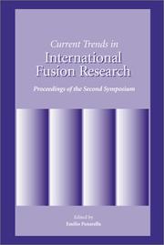 Front cover of Current Trends in International Fusion Research by E. Panrella