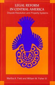 Cover of Legal reform in Central America by Martha A. Field