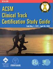 Front cover of Acsm Clinical Track Certification Study Guide by American College of Sports Medicine.