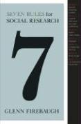 Cover of Seven Rules for Social Research by Glenn Firebaugh