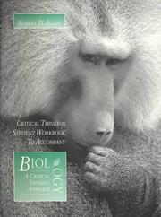 Front cover of Critical Thinking Student Workbook To Accompany Biology by Robert D. Allen