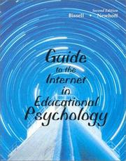 Front cover of Guide to the Internet in educational psychology by Joan S. Bissell