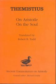 Front cover of Themistius on Aristotle "On the soul" by Themistius