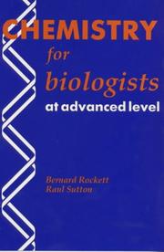 Front cover of Chemistry for biologists at advanced level by Bernard Rockett