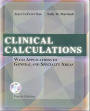 Cover of Clinical calculations by Joyce LeFever Kee