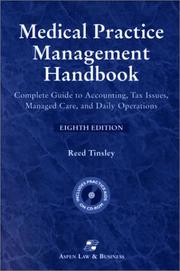 Front cover of Medical Practice Management Handbook by Reed Tinsley