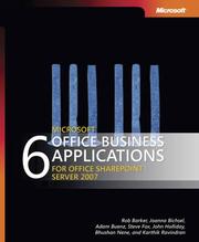 Cover of 6 Microsoft Office Business Applications for Office SharePoint Server 2007 by Microsoft Press