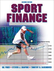 Cover of Sport finance by Gil Fried