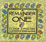 Cover of A remainder of one by Elinor J. Pinczes