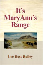Cover of It's Mary Ann's Range by Lee Bailey